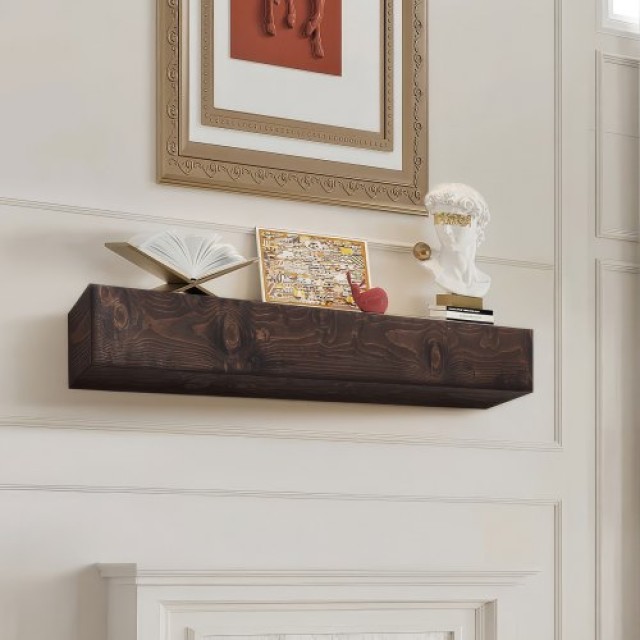 Ρουστίκ Ξύλινο Ράφι Τζακιού VEVOR 182.8x20.3x12.7cm  Ανοιχτό Καφέ  FBJXBLJ72YCQFSC5FV0