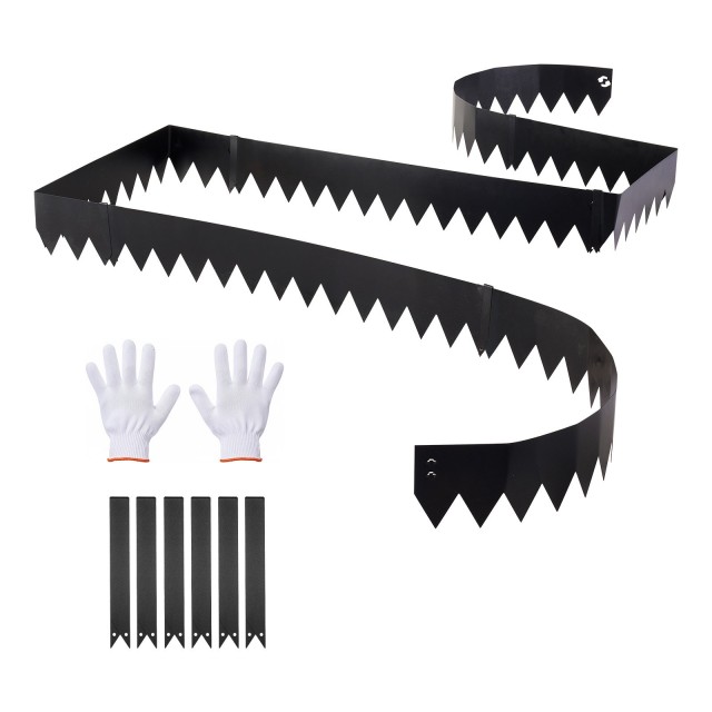 VEVOR Μεταλλικό Περίγραμμα Τοπίου Γαλβανιζέ, 6 Τεμάχια 1016 x 152 mm με 6 Συνδετήρες, Μαύρο DXGJSPZ40X6IU4B20001V0