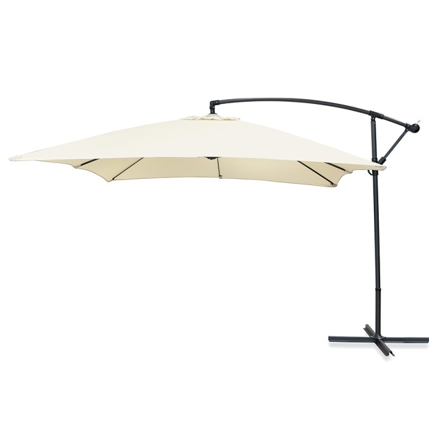 Galileo Ομπρελόνε λάμπαρα για τον κήπο Cru 3x2 μ από ανθρακοχάλυβα με 6 ενισχυμένες ακτίνες και άνοιγμα με μανιβέλα Kios Est 2188436