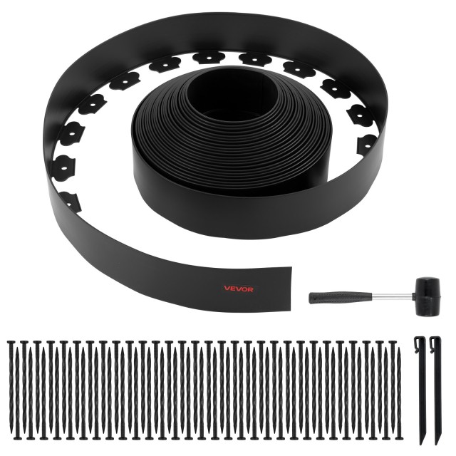 VEVOR Πλαστικό Περίφραξη Κήπου 66ft x 4in με Αξεσουάρ SLPZ66FT4INCGWH0J001V0
