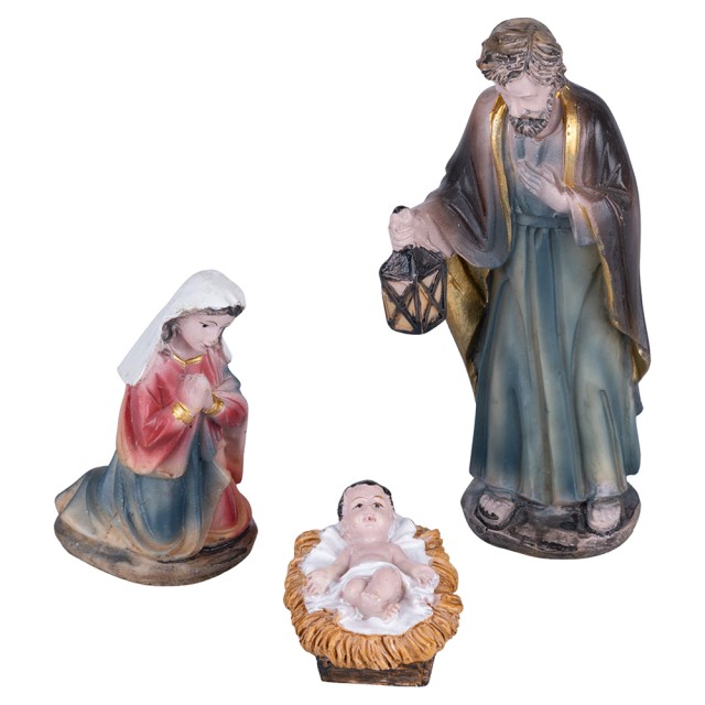 Galileo Σετ 3 Τεμαχίων Φάτνη από Πολυρεζίνη Ύψους 15 εκ, Santas House 5923849