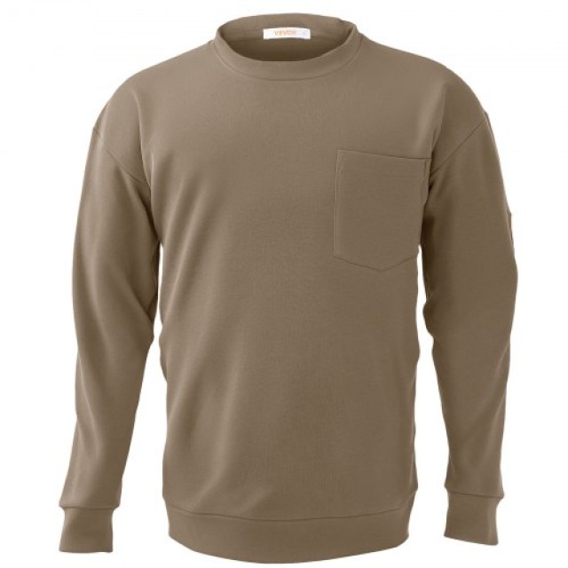 VEVOR Ανδρικό Πυρίμαχο Πουκάμισο Εργασίας XL, Ανοιχτό Γκρι, 100% Βαμβάκι, Ανθεκτικό για Συγκολλητές & Ηλεκτρολόγους ZXZRTXNKXLMHLMN5D001V0