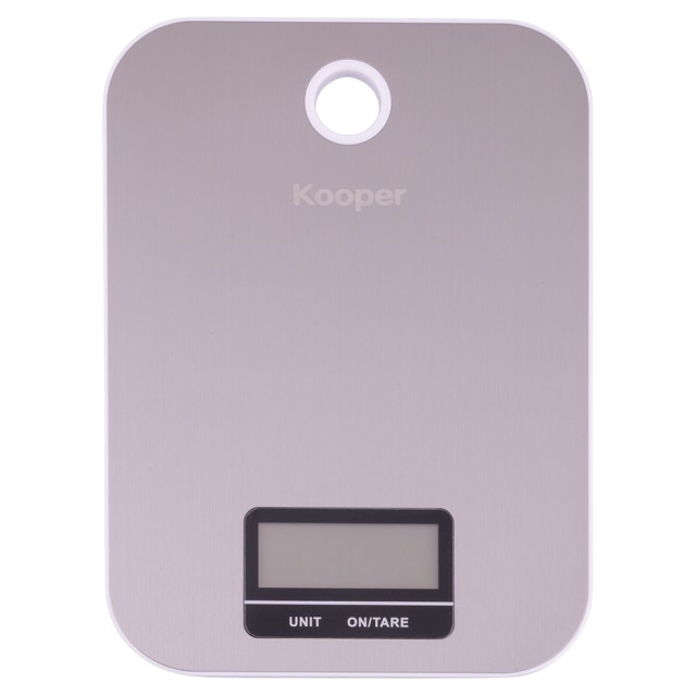 Galileo Ψηφιακή ζυγαριά κουζίνας 5 Kg από ανοξείδωτο ατσάλι 22x16x17 cm ασημί Kooper 5921152