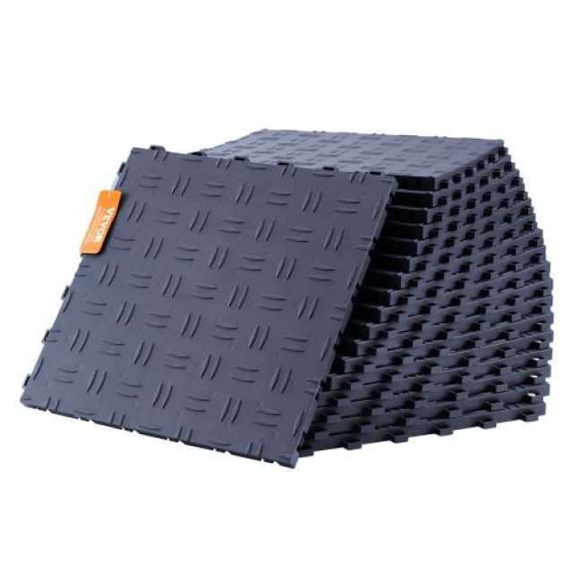 Πλακάκια Γκαράζ VEVOR, 12x12x0.53, 50τμχ, Αντιολισθητικά, Γραφίτης Γκρι  CKDDSMH501212WO1OV0