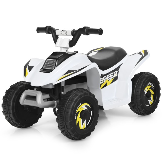 Costway  Ηλεκτρικό Παιδικό Quad με Επαναφορτιζόμενη Μπαταρία και Άνετο Κάθισμα για Αξέχαστες Παιδικές Αναμνήσεις TY327787DE-WH