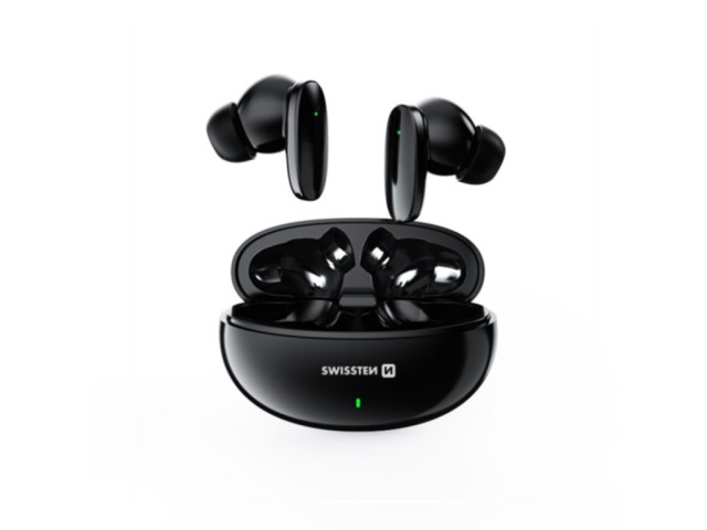 SWISSTEN Ασύρματα Ακουστικά Bluetooth TWS SONIC Μαύρο 8595217488298