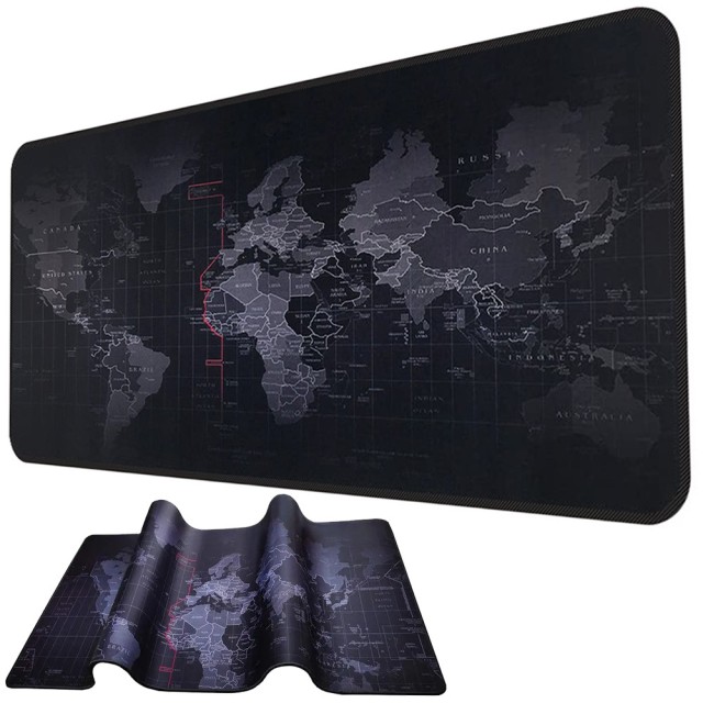 Gaming Mousepad XXL με Εκτύπωση Παγκόσμιο Χάρτη – 90 x 40cm 5907451330142 Verk Group