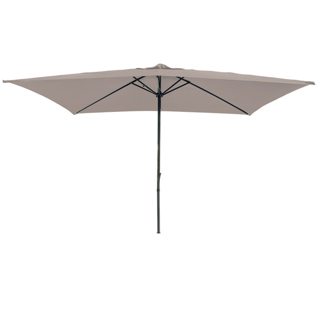 Galileo Ομπρελόνη κήπου σε χρώμα του περιστεριού 3x2 μ από ανθρακοχάλυβα με 6 ενισχυμένες ακτίνες και άνοιγμα με μανιβέλα Cuba Est 2188423