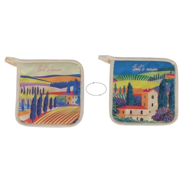 Villa dEste Home Κουζίνας Κράτημα Διπλής Όψης Βαμβακερό 20x20cm Thats Amore Campagna 5923024
