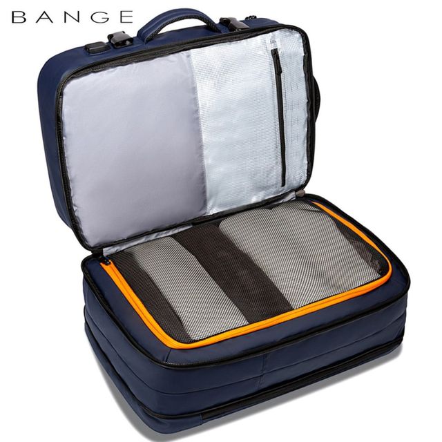 BANGE Αδιάβροχη Τσάντα Πλάτης Laptop 17.3 με Θύρα USB - Μπλε 1908-Blue