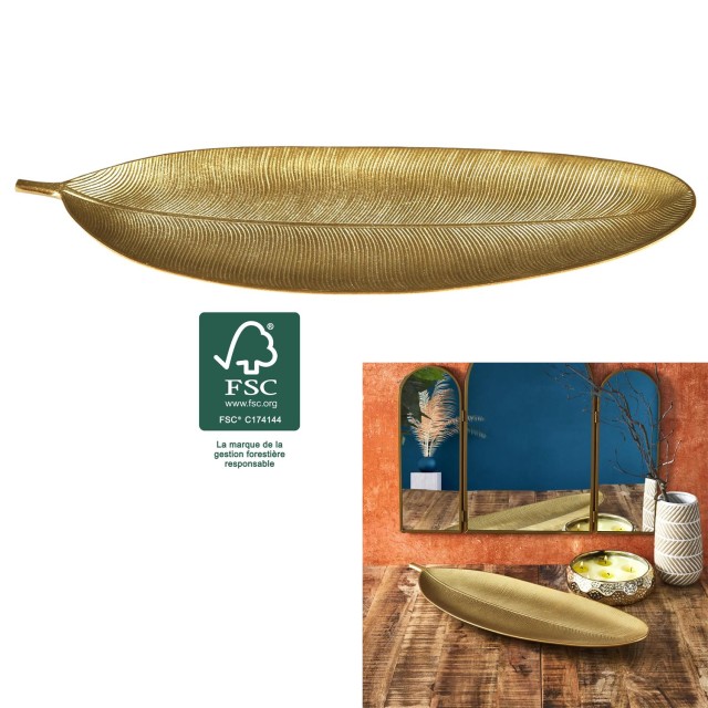 Διακοσμητικός Δίσκος – Χρυσό Φύλλο 59,5 cm HD0456 Home Deco Factory