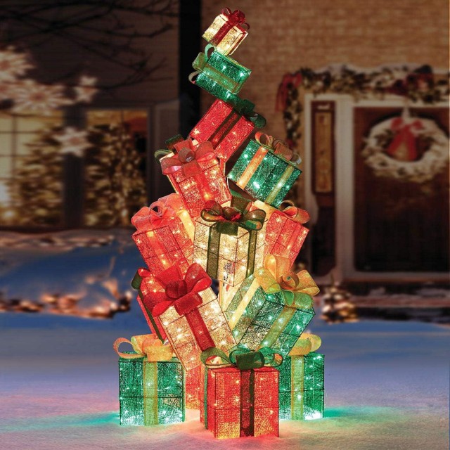 BAKAJI Φωτεινό Χριστουγεννιάτικο Δέντρο με Διακοσμητικά Πακέτα Δώρων 192cm 544 Led 02842914