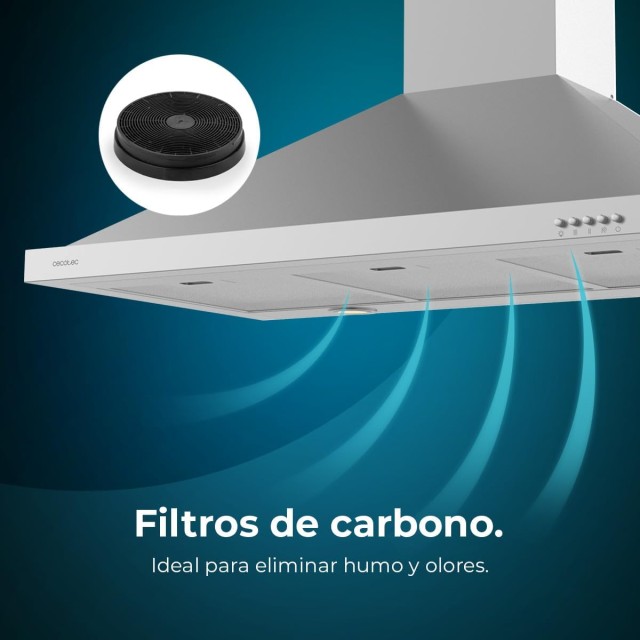 Απορροφητήρας Καμινάδα 90cm Bolero 165 W Inox CEC-02844 Cecotec