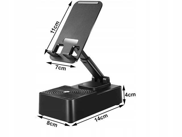 Verk Group Βάση Κινητού/Tablet για Γραφείο με Bluetooth Ηχείο 5W, Μαύρη 5907451373187
