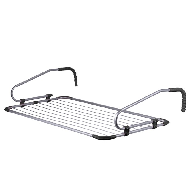 Galileo Απλώστρα για μπαλκόνι και εσωτερικούς χώρους με 2 γάντζους και 8 σύρματα 106x55 εκ. ανθρακί Sordine 5911104