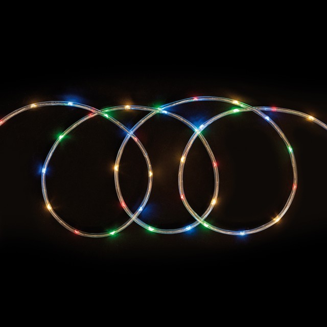 Kooper Σωληνάριο 390 μικροLED με μπαταρίες πολύχρωμο 8 επιλογές φωτισμού για εξωτερική χρήση 20 μ Santa’s House by Kooper 5901609