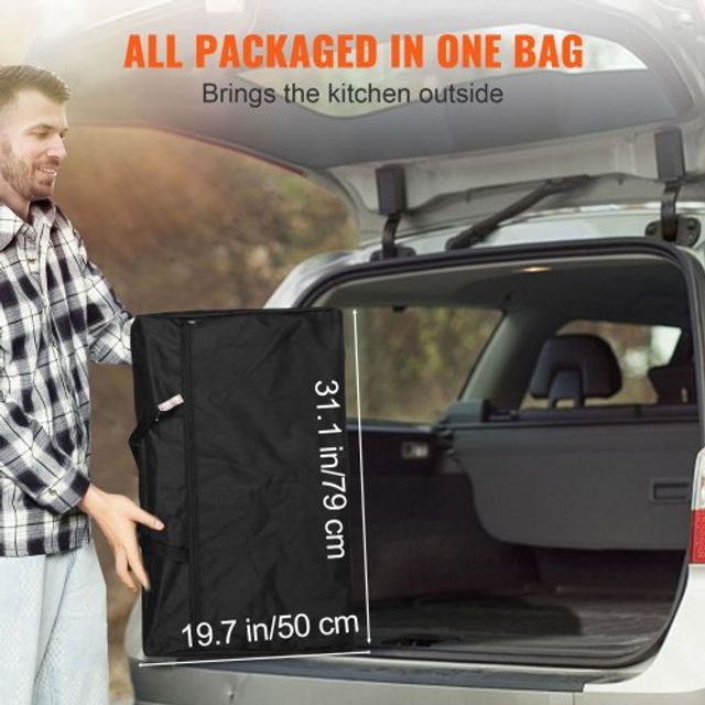 Φορητή Κουζίνα Camping VEVOR με Ντουλάπι & Αντιανεμικό DFBKYDCFHSBDGFR79V0