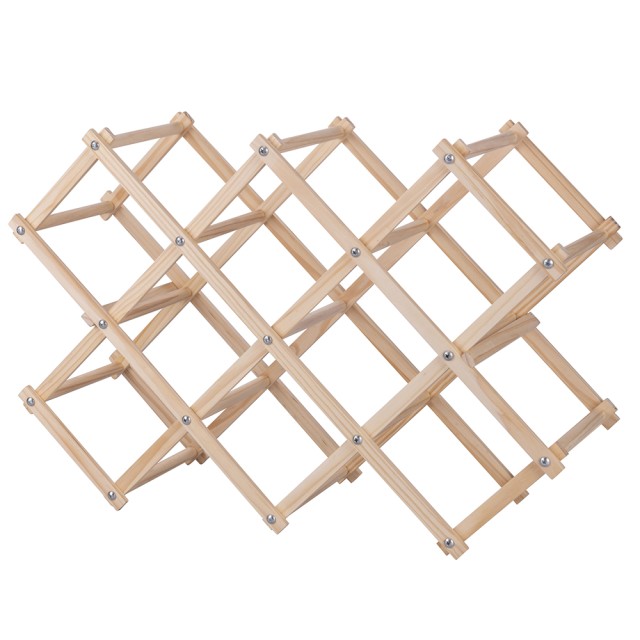 Galileo Αναδιπλούμενη θήκη για 10 φιάλες από ξύλο Πεύκου 53x17x38cm SChef 5917168