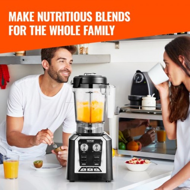 VEVOR Επαγγελματικός Μπλέντερ Πάγκου 68 oz για Smoothies & Shakes TSSBJ20L1400WO5FOV2