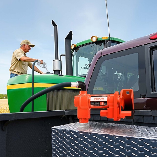 VEVOR Αντλία Μεταφοράς Καυσίμου 61L/min 1/4 HP 12V DC με Χειροκίνητο Ακροφύσιο FBBMG16GPM14MXMAZ001V9