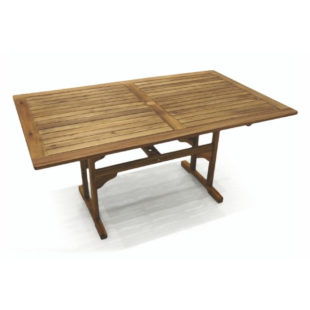 Galileo Ορθογώνιο τραπέζι από ξύλο ακακίας με κεντρική τρύπα για ομπρέλα 150x90x72 cm Bali Est 2192663