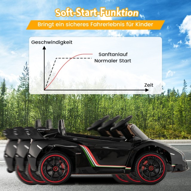 Costway  Παιδικό Ηλεκτρικό Αυτοκίνητο Lamborghini με Τηλεχειριστήριο και Μουσική - 12V TQ10175DE-DK
