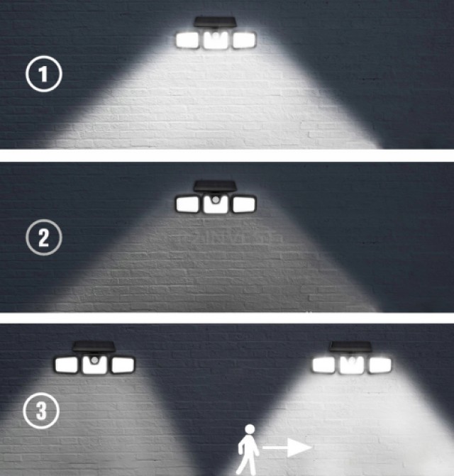 Ηλιακό Φωτιστικό Τοίχου 3 σε 1 με Αισθητήρα Κίνησης 5908222233822 SPM