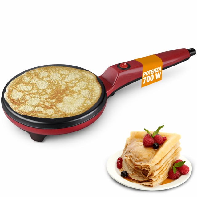 BAKAJI Ηλεκτρική Κρεπιέρα με Λαβή 700W με Αντικολλητική Επίστρωση Αλουμινίου 02001690