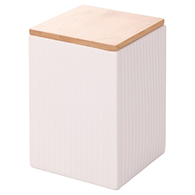 Villa dEste Home Μεγάλο δοχείο 1080 ml από γρανίτη με καπάκι μπαμπού - Μοντέρνο Σχέδιο 5920789