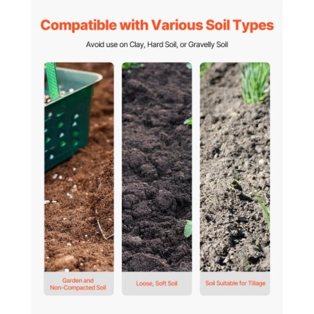 VEVOR Σκαπτικό Τρύπας με Ξύλινη Λαβή και Κλίμακα 57.5 JCKJCKMZ0000UCH8UV0