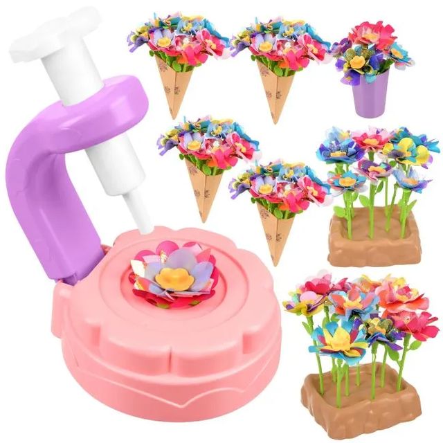 Maxy Σετ Δημιουργίας 3D Λουλουδιών DIY για Παιδιά, με Μηχανή, 90+ Πέταλα, Βάζο & Αξεσουάρ – XL 28110