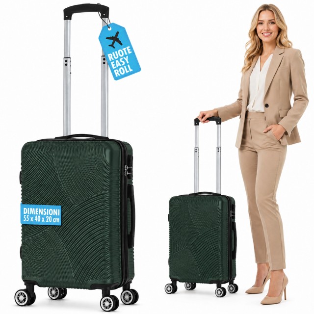 PROVITERA Βαλίτσα Χειραποσκευής Trolley Ortega 55x40x20 εκ. Πράσινη 02002466