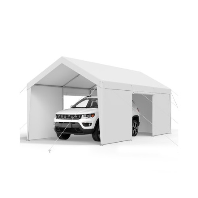 VEVOR Στέγαστρο Αυτοκινήτου 12x20FT με Πλευρικά Τοιχώματα Γκρι FBSJSQCCKBS8JY3PV001V0