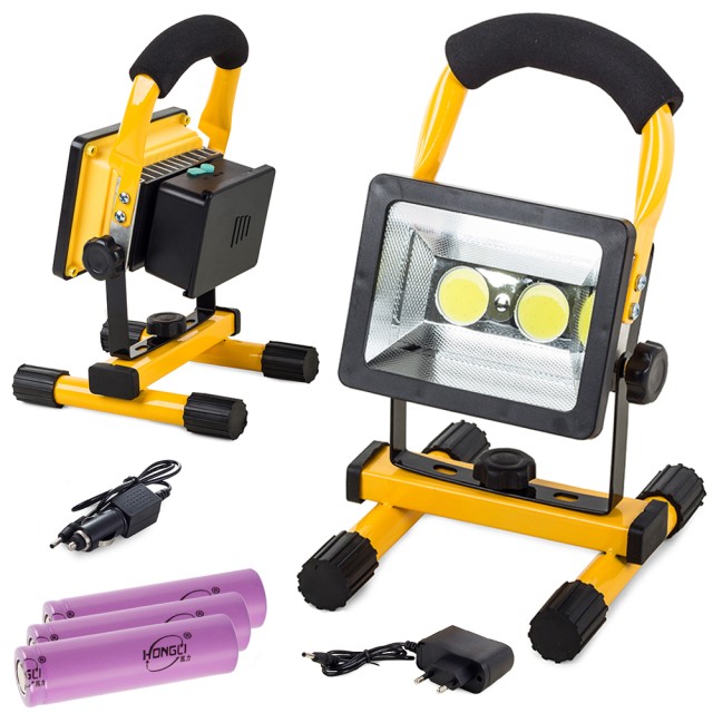 Verk group Προβολέας Αλογόνου  2 x LED COB 30W με μπαταρία 5907451310908
