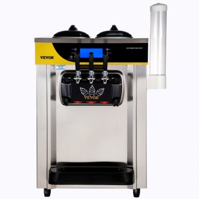 VEVOR  Επαγγελματική Παγωτομηχανή 22-30L/H, 2200W, Ασημί S2230LHR1220VSMH8V2