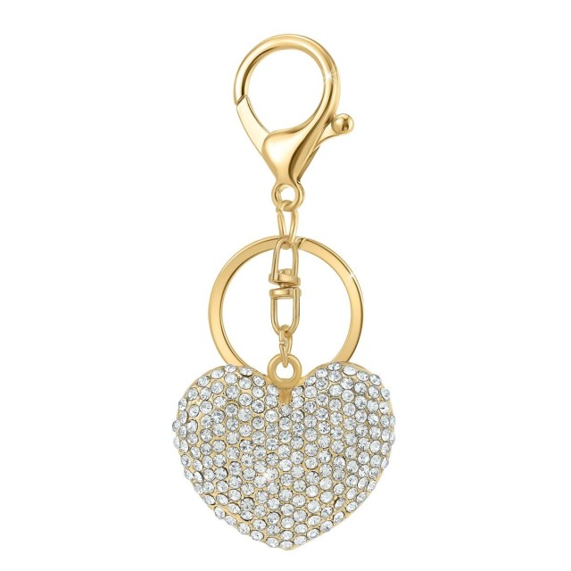 So Charm Μπρελόκ Καρδιά Bijou de Sac με Λαμπερούς Κρυστάλλους Swarovski, Χρυσό B4366-DORE