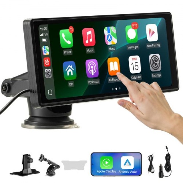 VEVOR Οθόνη Αφής Car Stereo 10 με CarPlay & Android Auto, Bluetooth CZZKP10INCHBWKF1U001V9