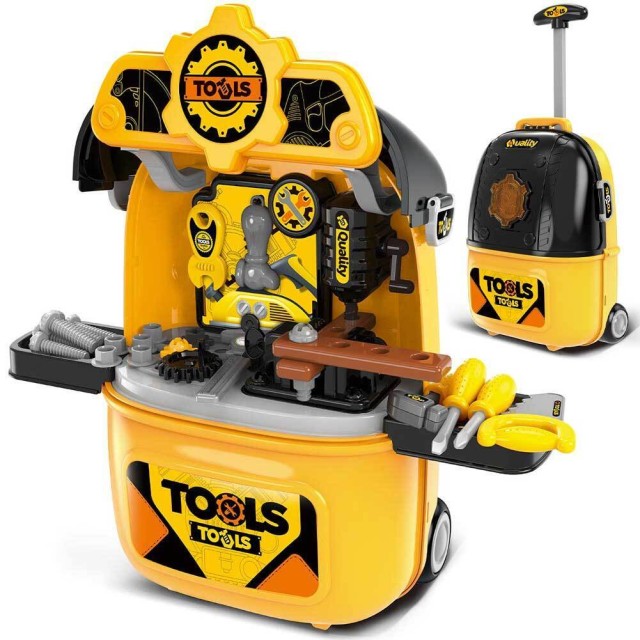 BAKAJI Σετ Παιχνιδιού Τροχήλατου Πάγκου Εργασίας Βαλίτσα Εργαστηρίου με Αξεσουάρ 02842743