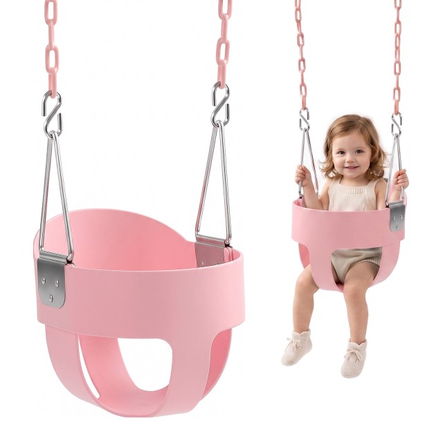 VEVOR Παιδική κούνια bucket με ψηλή πλάτη, 136 kg, ροζ, για εσωτερικό και εξωτερικό χώρο, για ηλικίες 3+ ZXGBQTYYEZYGVYAZK001V0