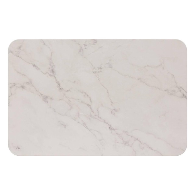 5FIVE Simply smart Πατάκι Μπάνιου Λευκό με Εφέ Μαρμάρου Γρήγορο Στέγνωμα και Αντιολισθητική Σαγρέ Επιφάνεια 174683B