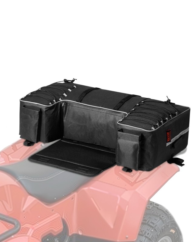 VEVOR Τσάντα Αποθήκευσης ATV 60L με Κάλυμμα και Πίσω Στήριγμα, 600D Oxford για Οπίσθια Σχάρα ATVZBBRZ600DYWHGZ001V0