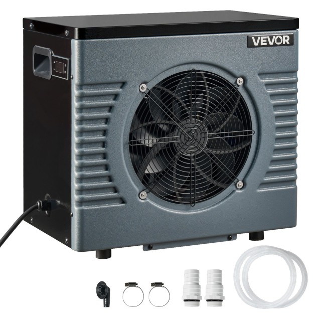 VEVOR Ηλεκτρική Αντλία Θερμότητας Πισίνας 4160W, Για Πάνω Από Το Έδαφος Εως 15 m³, Max COP 5.14, Χαμηλός Θόρυβος, GFCI Προστασία, Θερμοκρασία Θέρμανσης 15-40 ℃, 220V 50Hz YCRBDP40KWOZYVHXG001V2