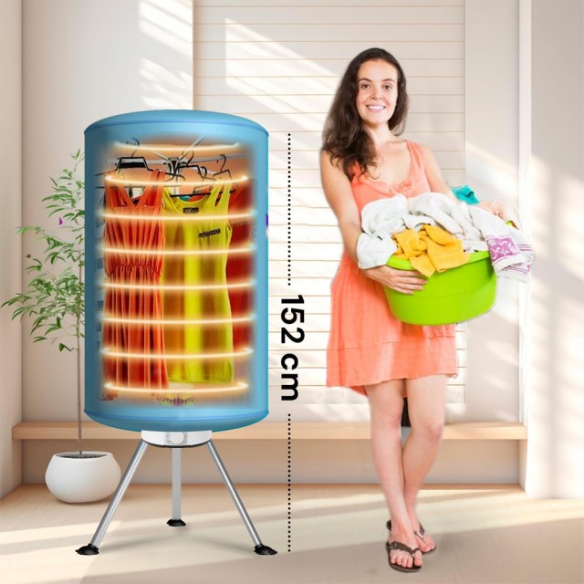 BAKAJI Ηλεκτρική Στεγνωτήρας Ρούχων Μπαλόνι-Στεγνωτήριο 1000W Απλώστρα Ρούχων Αέρα 02831551