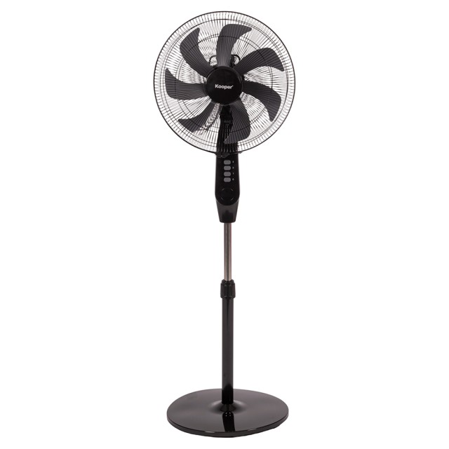 Kooper Ανεμιστήρας δαπέδου με στρογγυλή βάση, 3 ταχύτητες και ταλάντωση, 50 W, ύψος 125 cm, μαύρο Kooper 5923128