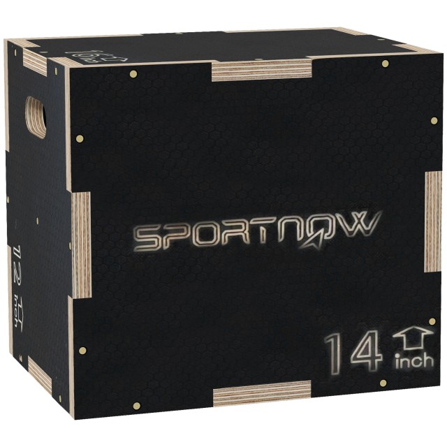 SPORTNOW Πυραμίδα Άλματος Πλιόμετρικη 3 Υψών, 41-36-31cm, Μαύρο A93-055V00BK