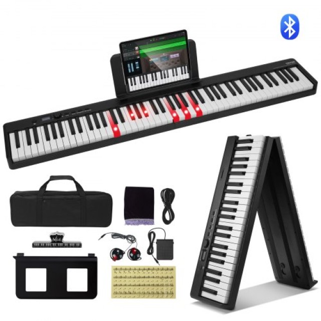 VEVOR  Φορητό Πιάνο 88 Πλήκτρων Bluetooth MIDI Μαύρο  ZDSMGQ88JHSWE2MGMV9