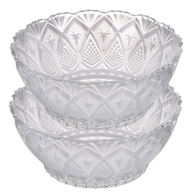 Galileo Σετ 2 Μπολ από Γυαλί με Ανάγλυφο Σχέδιο 125 cm Sfiziose Sibilla 5910650