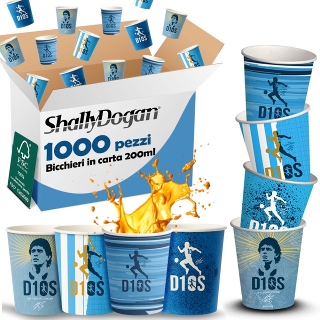 Shally Dogan 1000 Ποτήρια Νερού ή Ποτού Μιας Χρήσης D10 S 200ml Χάρτινα Ποτηράκια Μιας Χρήσης 02001606