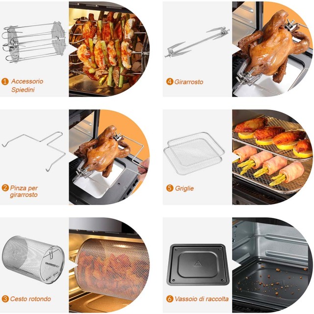 Ψηφιακό Φουρνάκι / Φριτέζα Αέρος-Airfryer 12lt 1800W Μαύρο 02012577 Bakaji