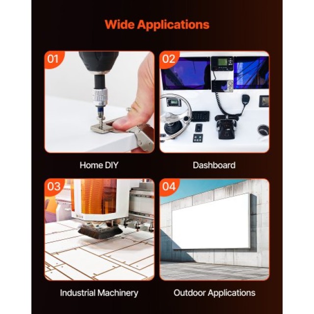 VEVOR Πλαστική Πινακίδα HDPE 24x48 ιντσών 1/2 πάχος HDPESLBHDPE212XD1V0